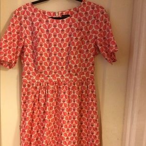 Orla Kiely for People Tree pink floral tea dress
